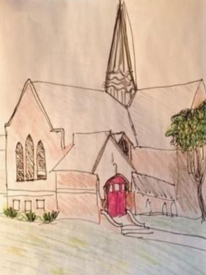 Colour Sketch of Church Colour Sketch of Church